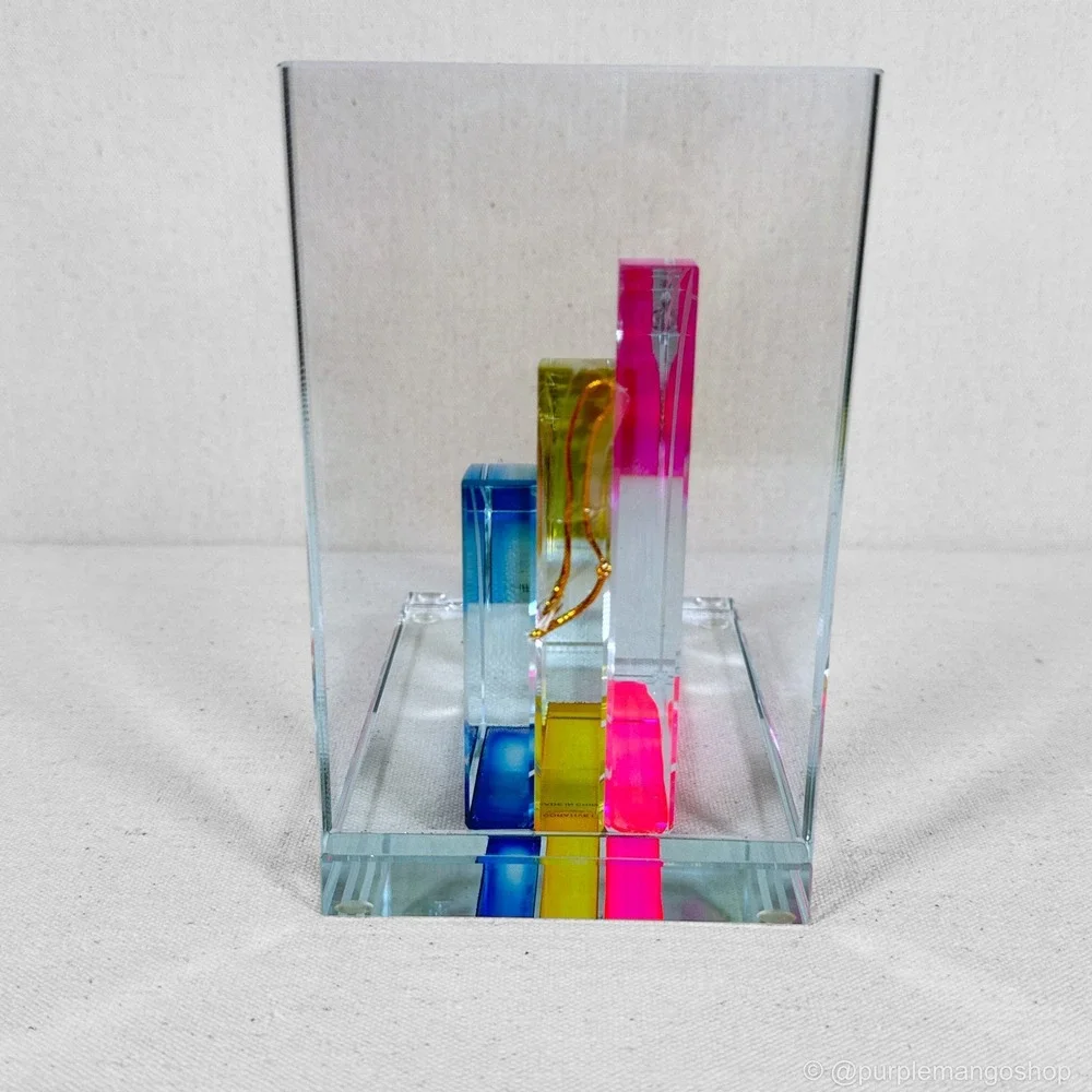 NWOT MAX STUDIO Single Glass Rainbow Bookend Modern Sculptural Decor‎ | *READ*